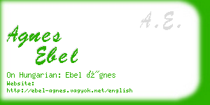 agnes ebel business card